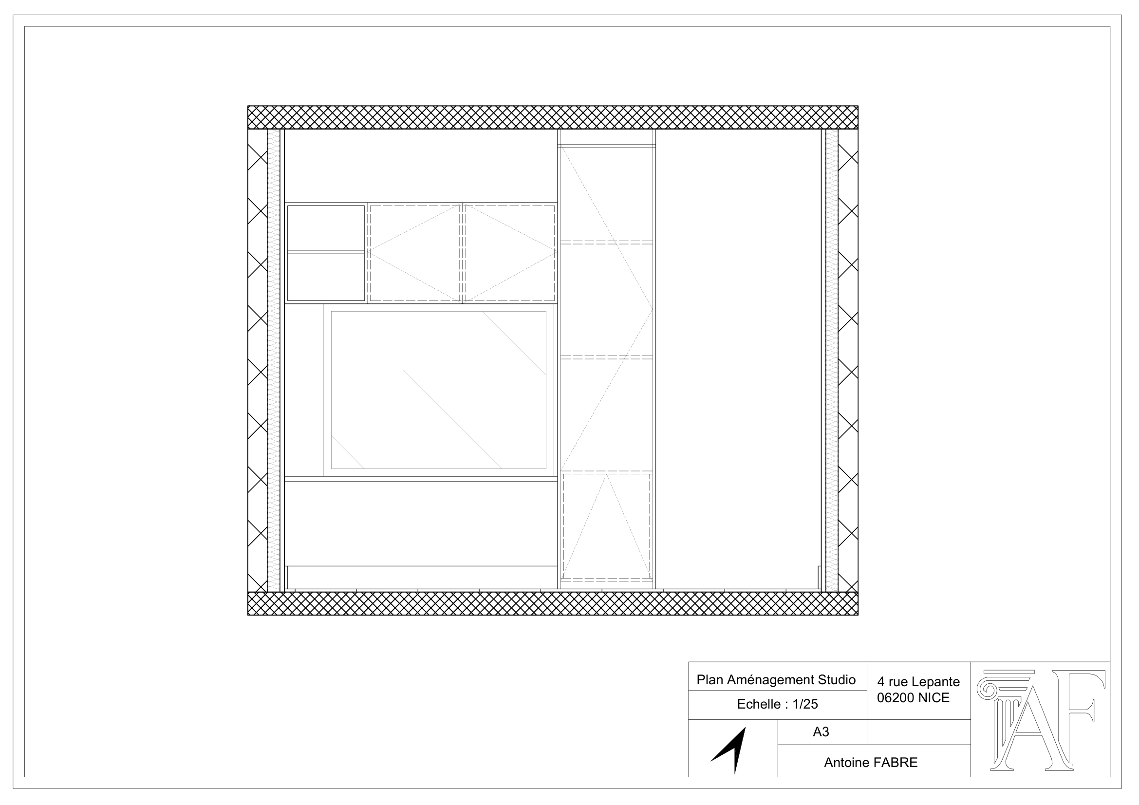 Plan d'aménagement de studio